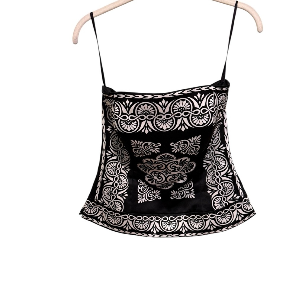 White House Black Market Black & White Corset -Built in Cups and Boning - Size 6